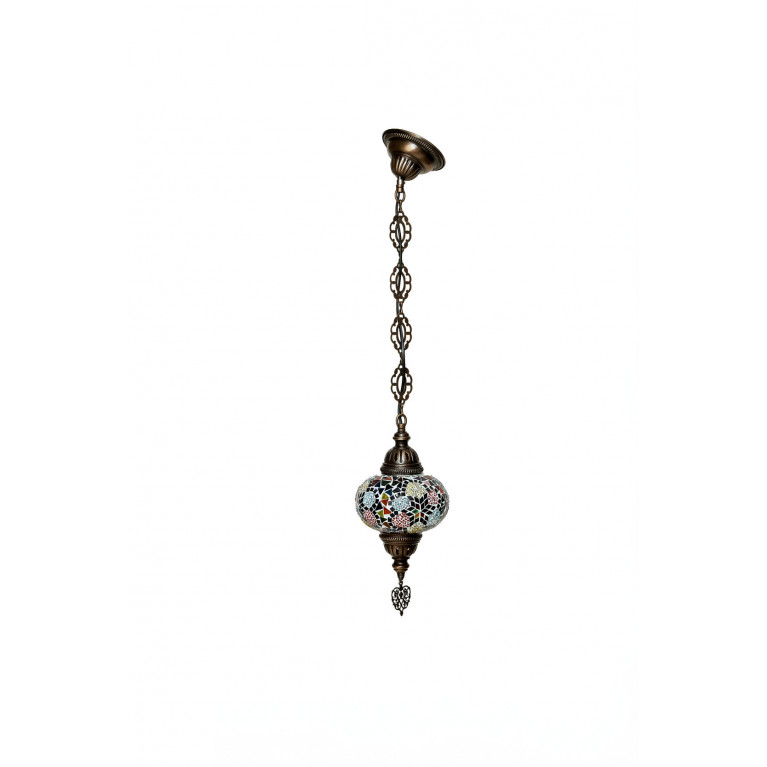 Hanging blue/black lamp UFO, 70 cm